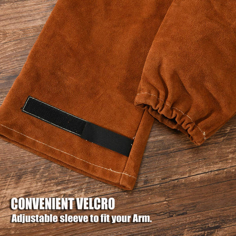 QeeLink welding sleeve elastic cuff keeps sleeve in place.
