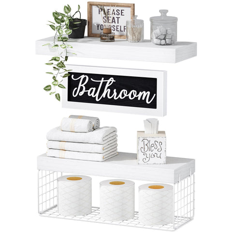 QEEIG bathroom shelves over toilet mounted on wall for organized toiletries and easy access