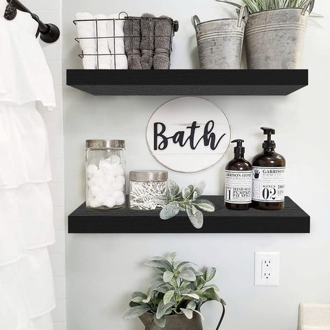 QEEIG floating shelves bathroom vanity display with compact, sturdy storage.