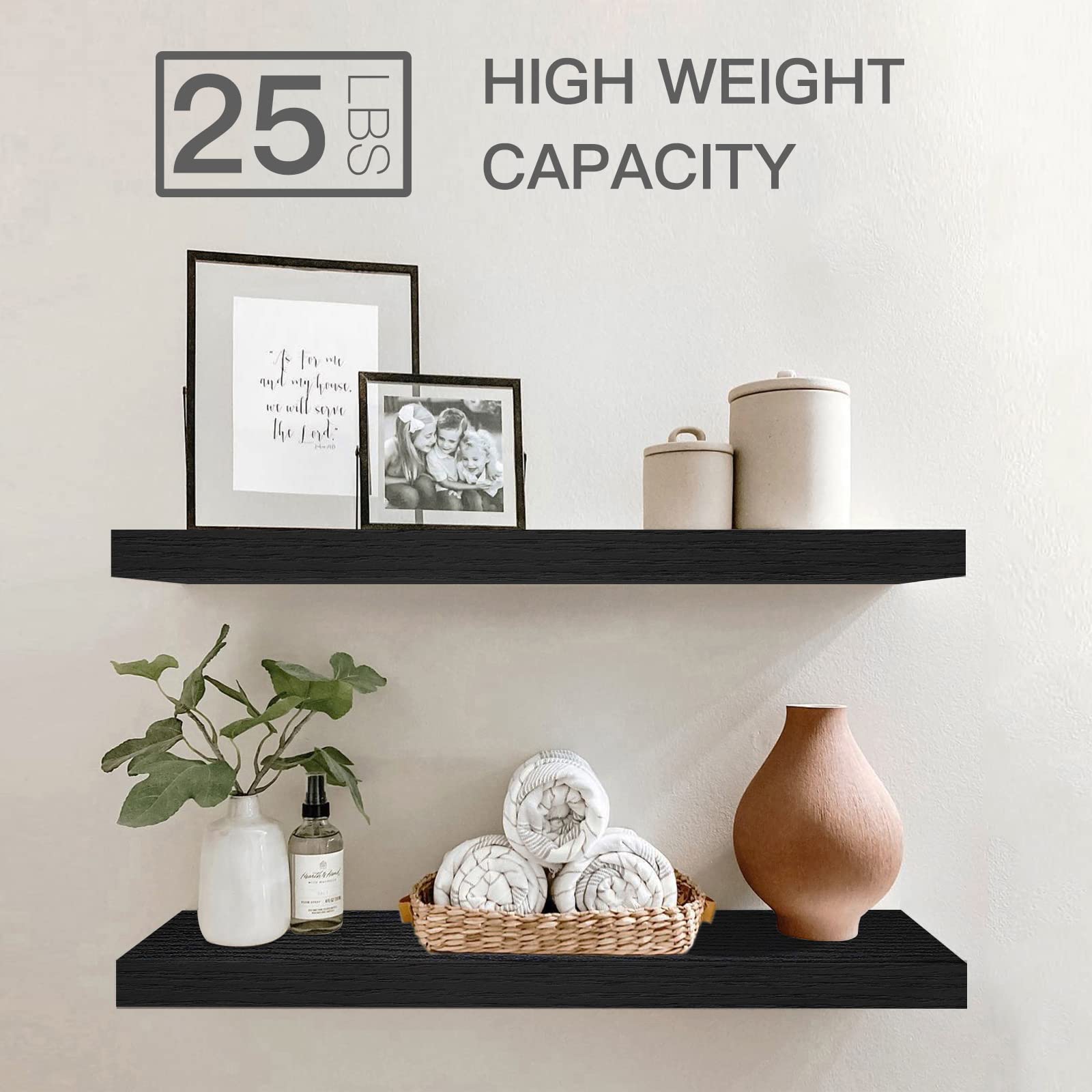 QEEIG floating shelves bedroom display keeps small items organized and accessible.