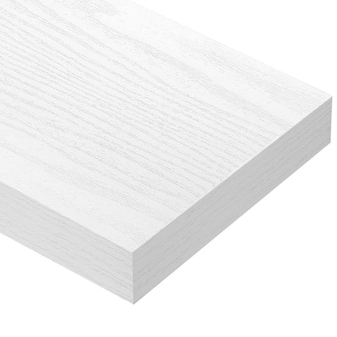 QEEIG farmhouse white shelves enhancing wall decor