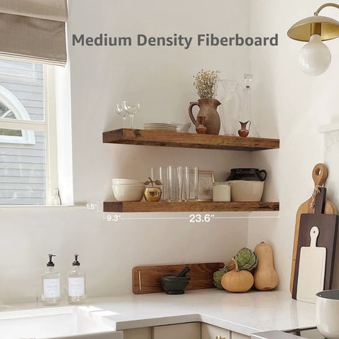 QEEIG floating shelves in bathroom above the toilet add organized storage