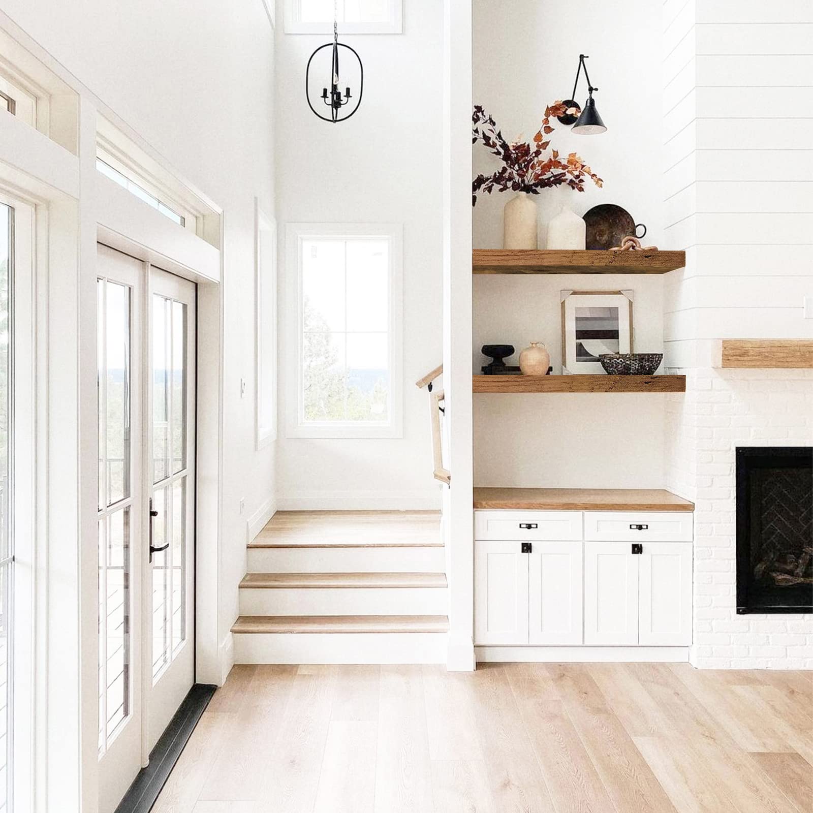 QEEIG set of two shelves elevates storage while reducing clutter