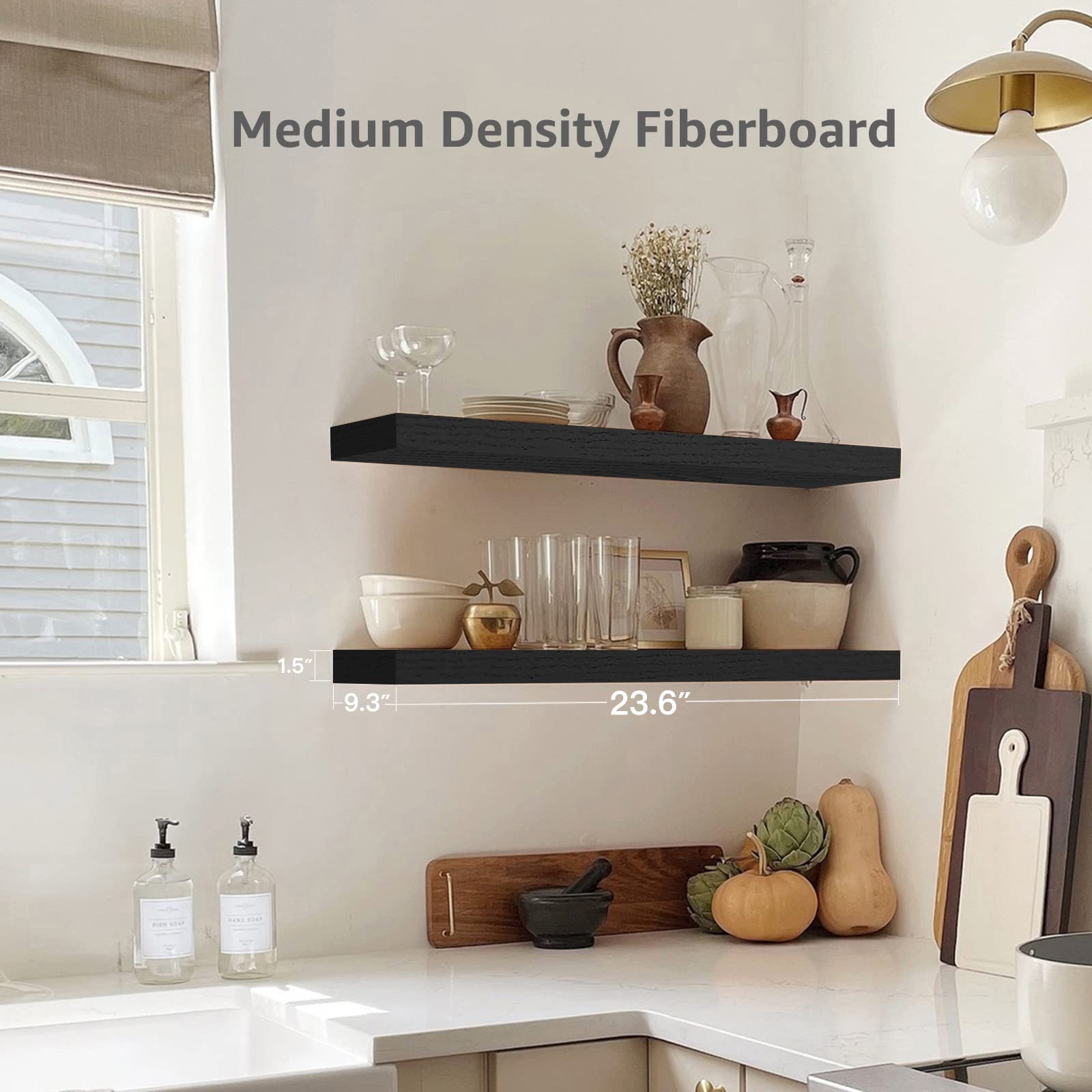 QEEIG floating shelves living room decor ideal for books and décor.