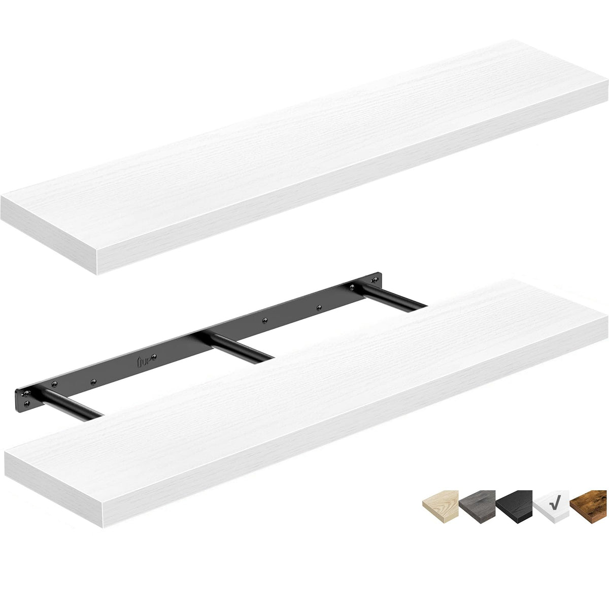 QEEIG floating shelves white two-piece display unit for organized storage