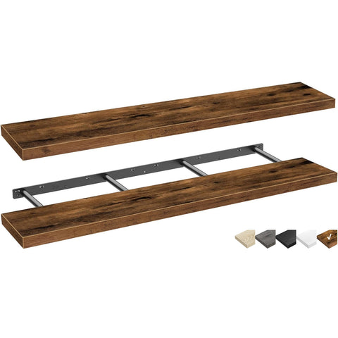QEEIG floating shelves 55.1-inch long for versatile wall storage and display.