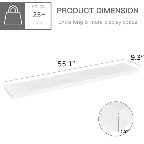 Two-tier MDF shelves with metal brackets provide sag-free display in kitchen