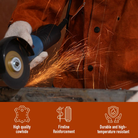 QeeLink Welding Jacket sleeve pockets store chalk or soapstone for on-job marking