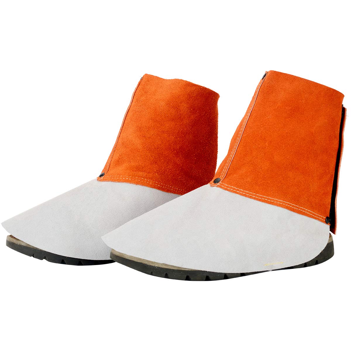 QeeLink leather welding spats front view protect shoes from sparks