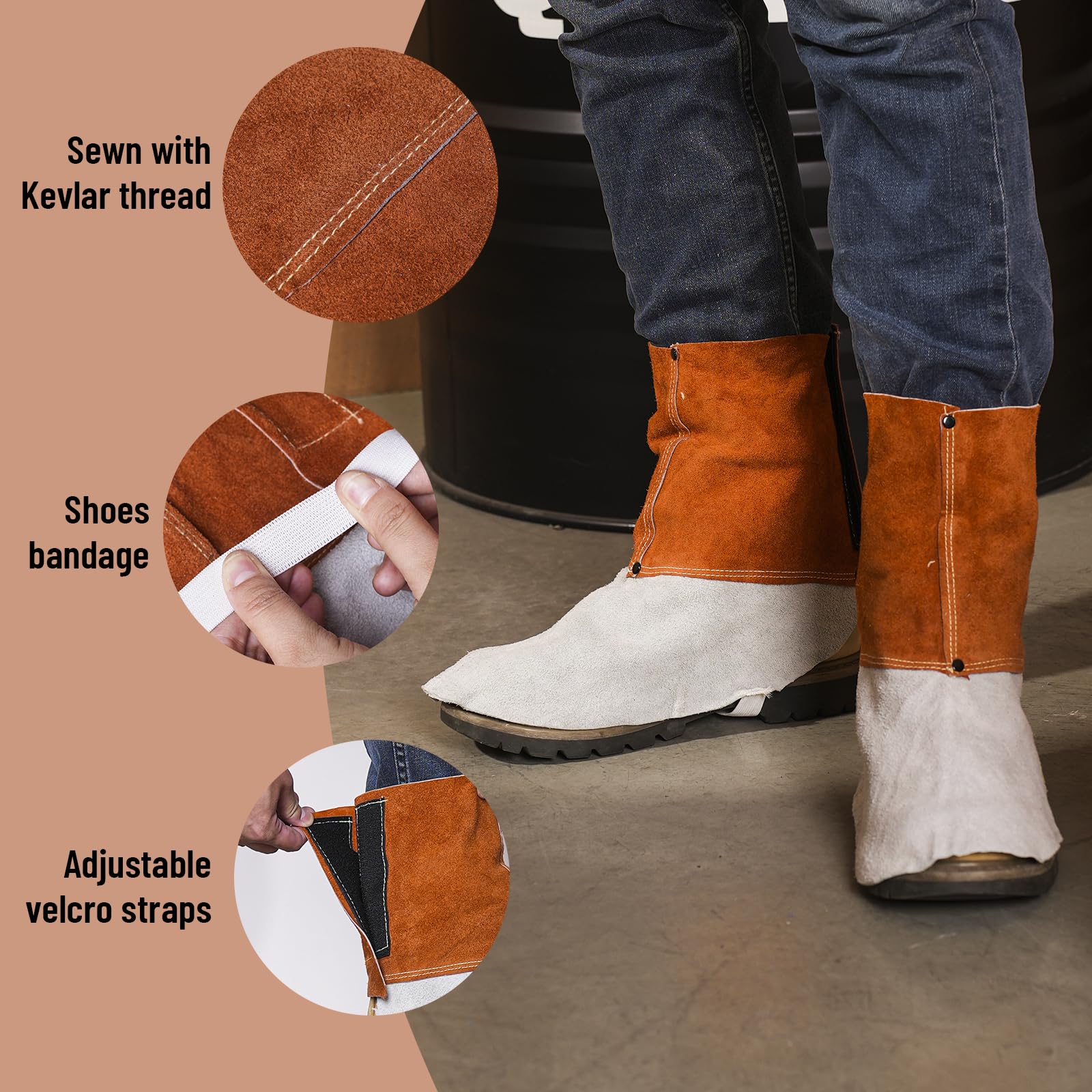 Multipurpose use: welding spats for blacksmithing and home tasks