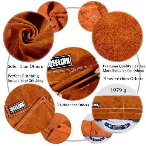 Pocket layout of QeeLink apron displaying six tool pockets for organization.