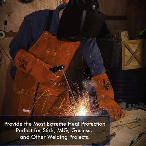 QeeLink gloves with canvas cuff offer added heat insulation and comfort.
