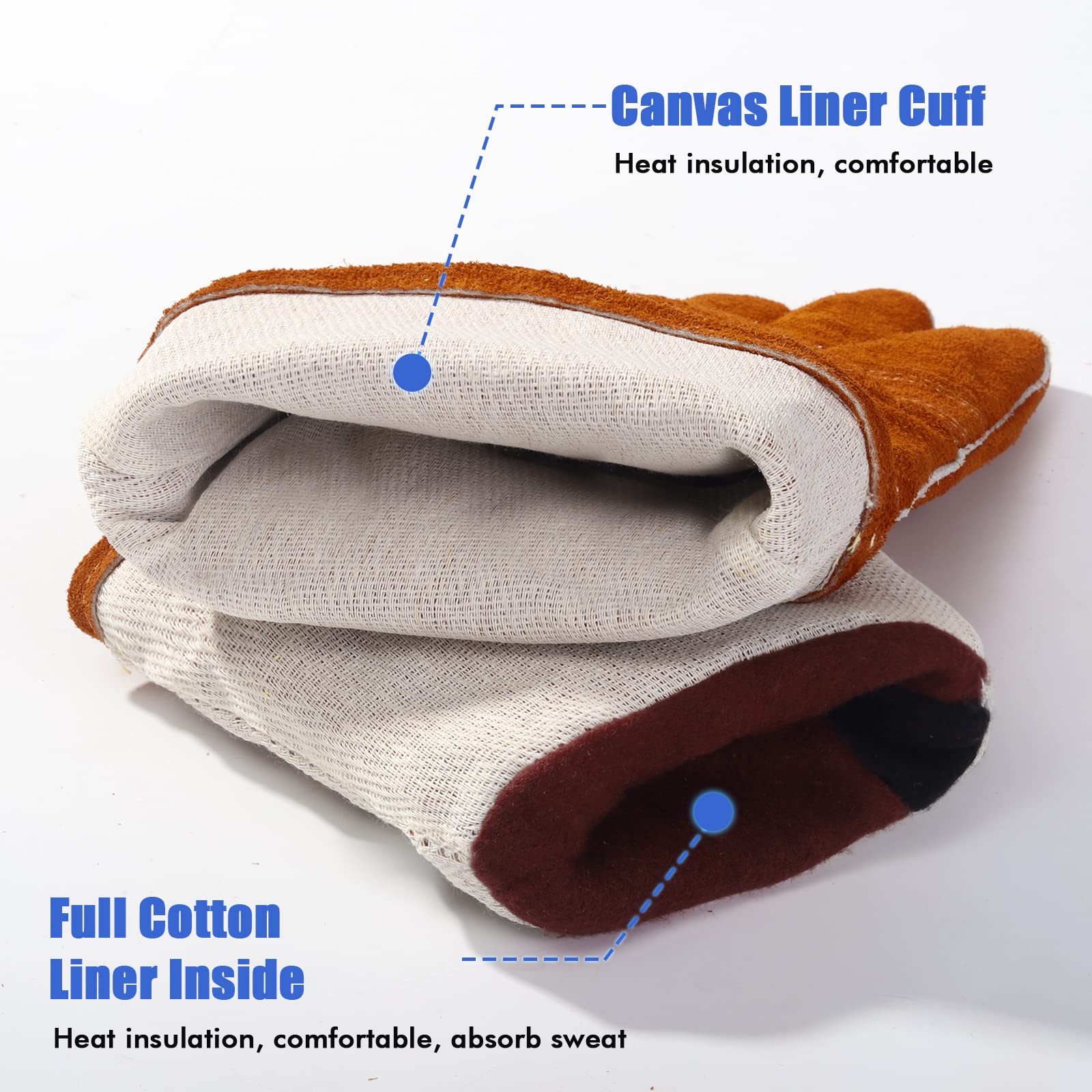 QeeLink gloves with cotton liner provide breathable comfort.