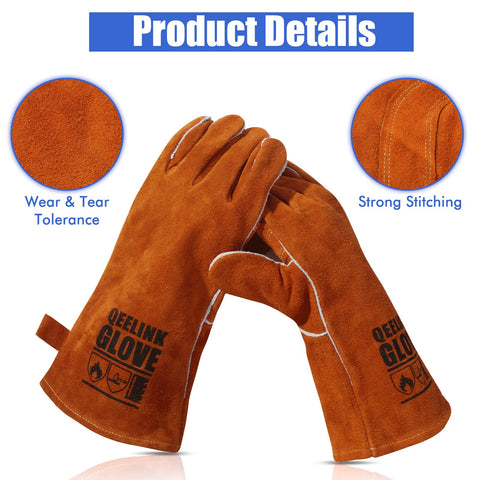 QeeLink gloves feature reinforced stitching for durability and safety.