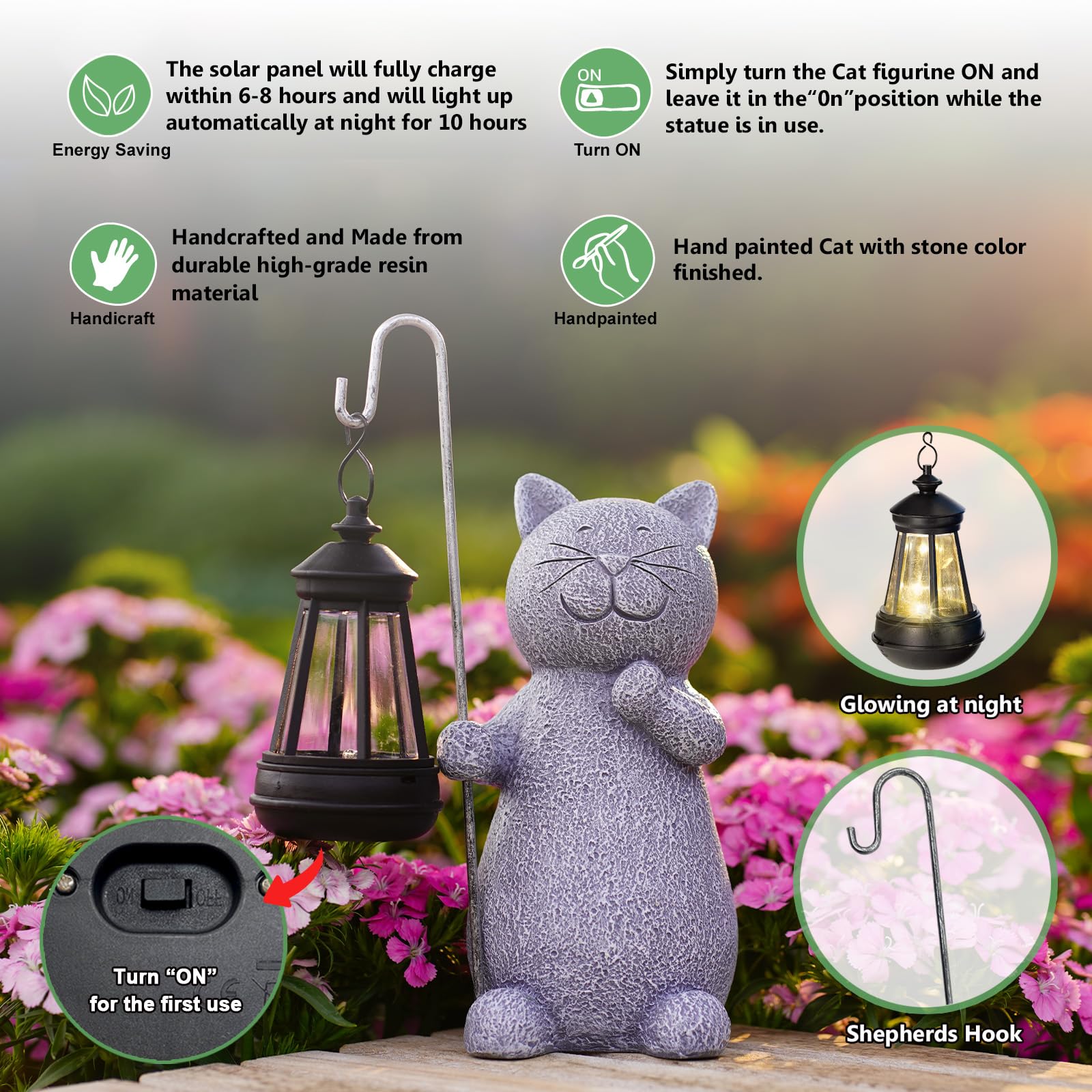 Qeeman outdoor statue designed for all-weather durability with IP44 rating.