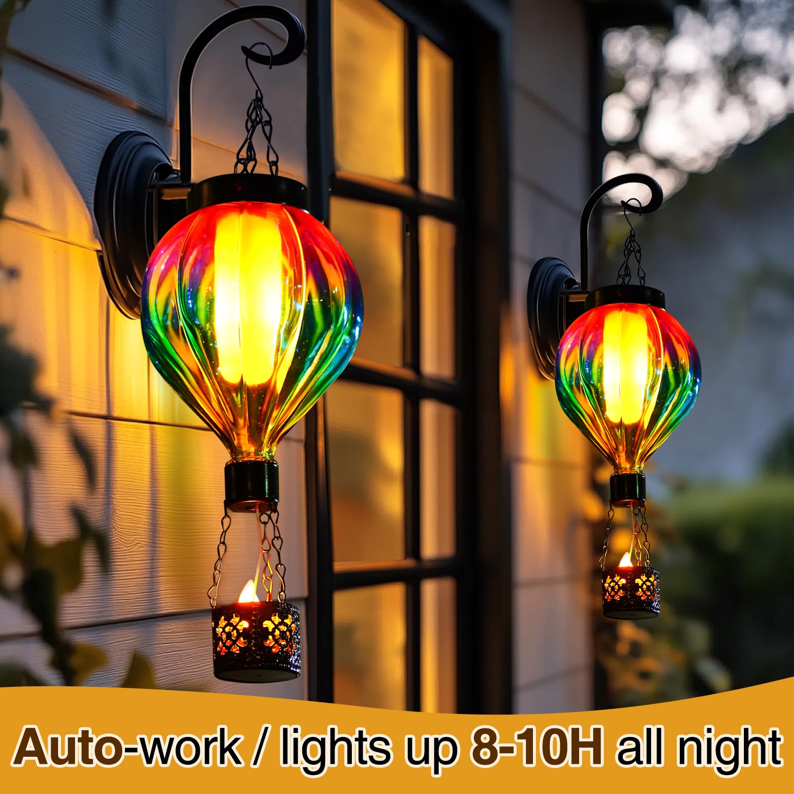 QeemTaco durable glass and metal lantern withstands weather