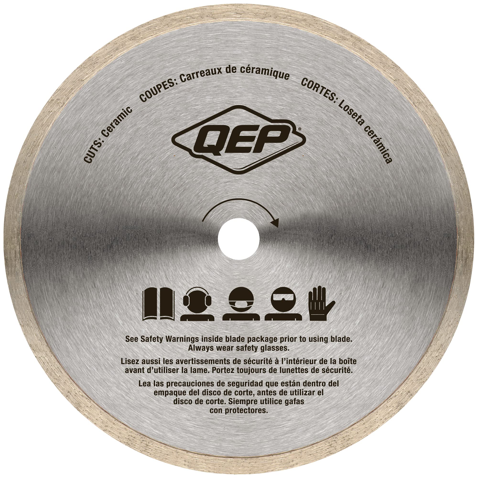 QEP blade suitable for porcelain and marble tile with durable performance.