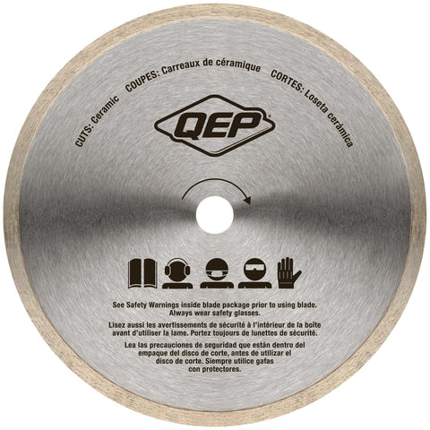 QEP blade suitable for porcelain and marble tile with durable performance.