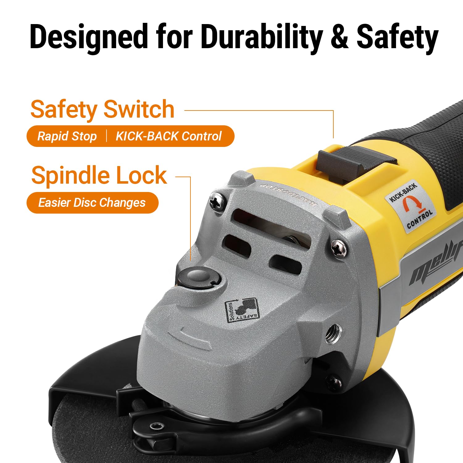 QESOO safety features including drop control and anti-restart.
