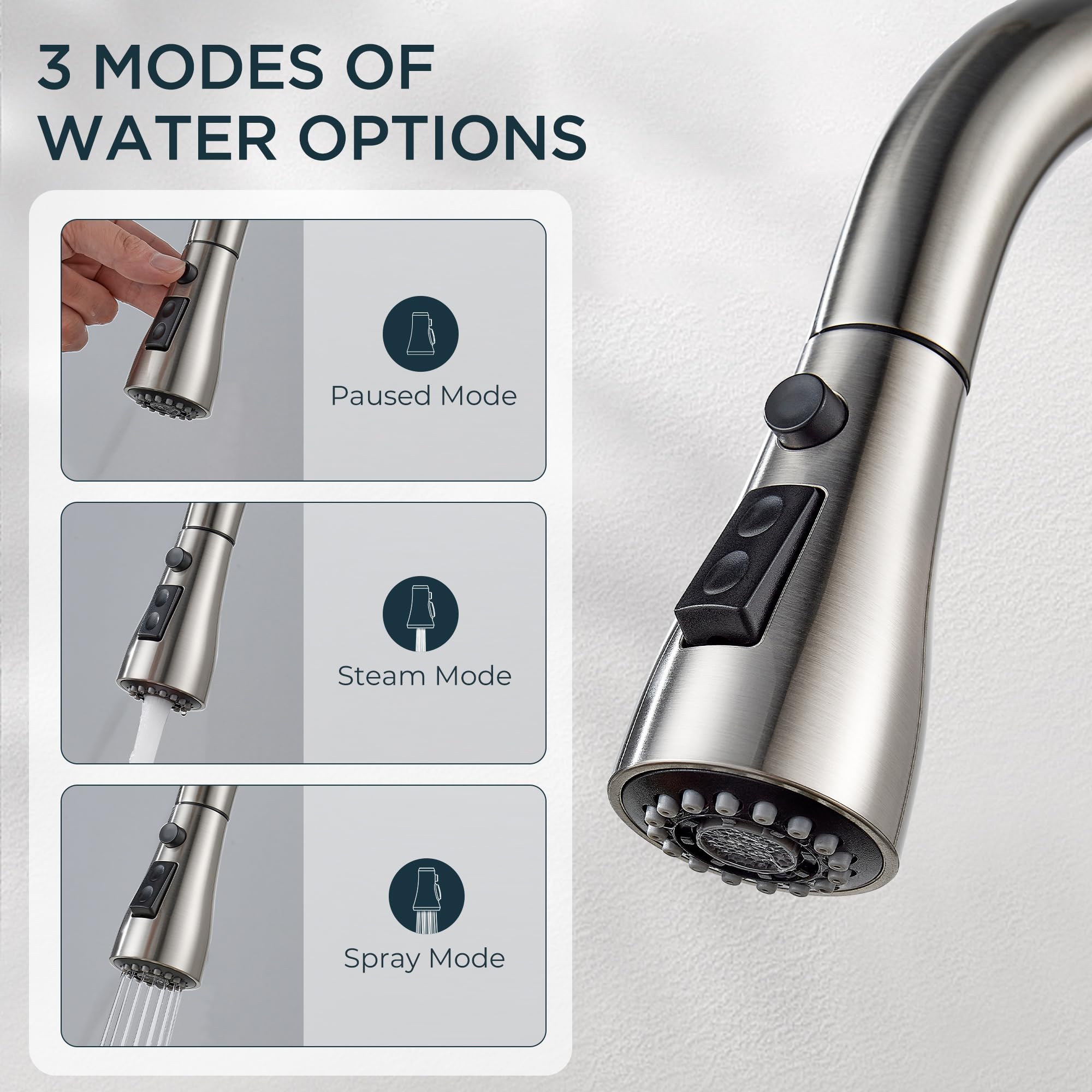 QFN single-handle control for smooth temperature and flow adjustments
