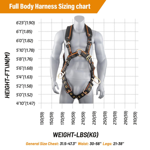 QFU safety harness waist D-rings illustrating versatile positioning and tie-back use