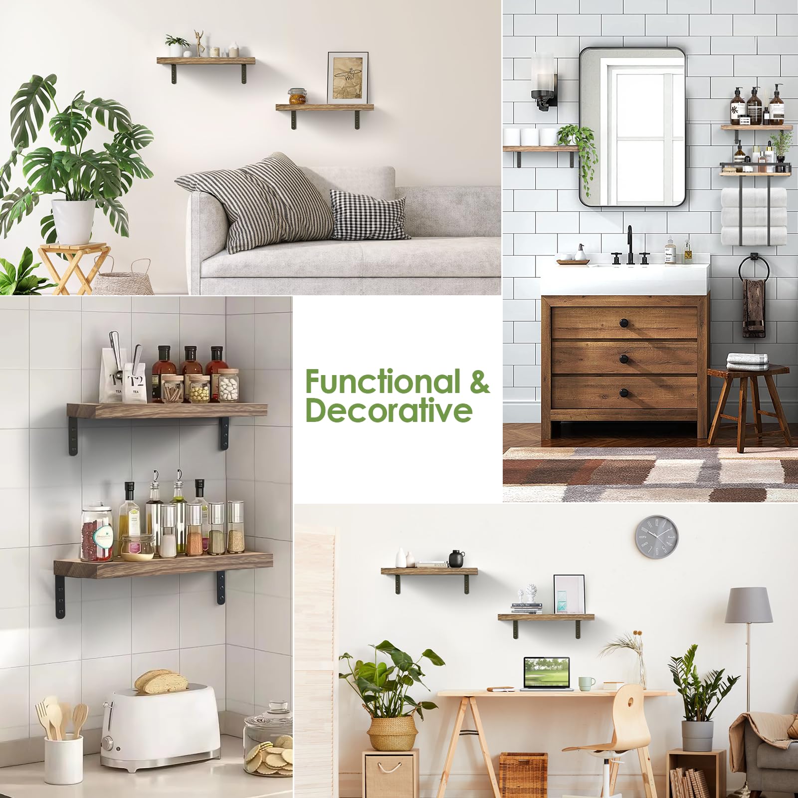 QHMCHLDZ carbonized finish texture adds warm rustic charm to any room.