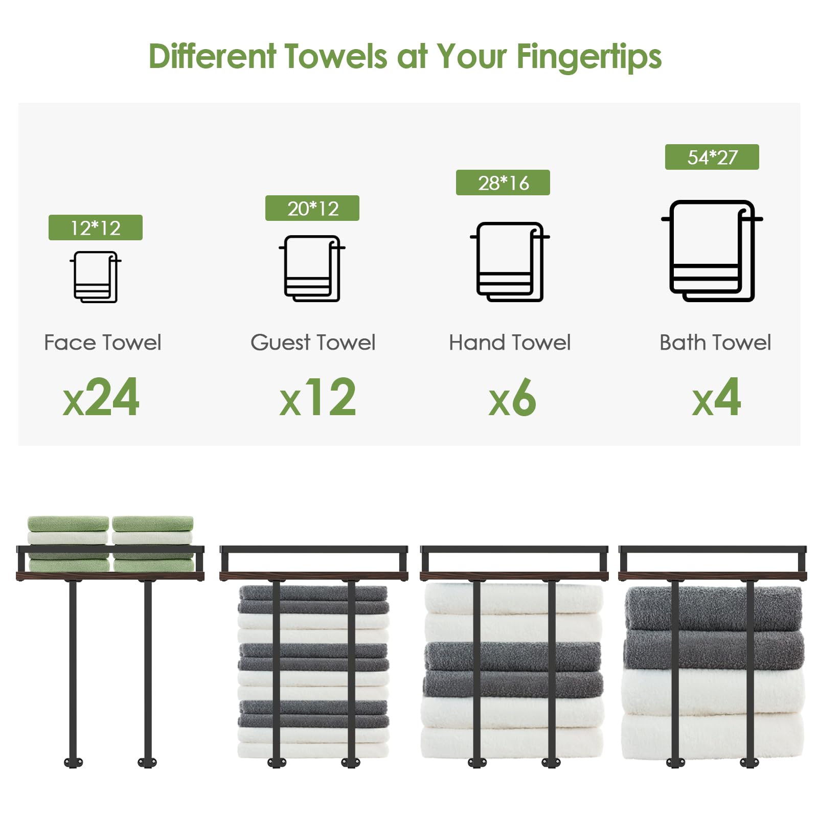 QHMCHLDZ heavy-duty construction supports up to 50 lbs of items.