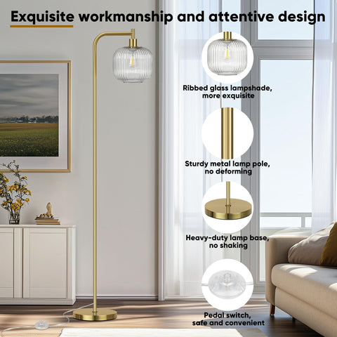 QiMH heavy metal base keeps the lamp steady on any floor