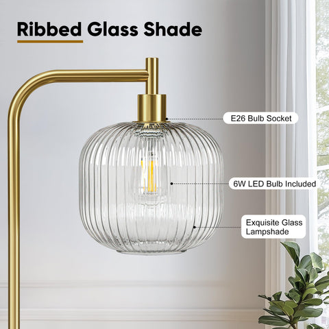 QiMH included 2700K LED bulb provides warm, ready-to-use light