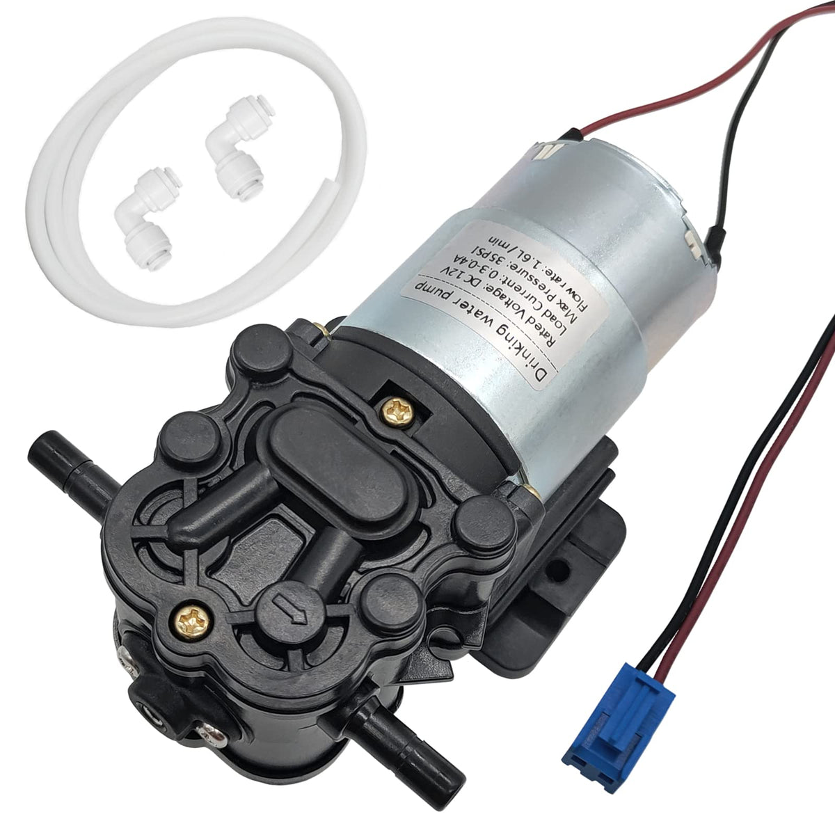Qiangsens DP005A2 pump front view showing compact design for home use