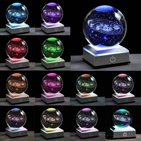 Qianwei 80mm crystal sphere shows the solar system in high clarity