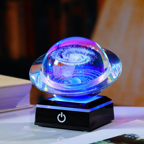 Qianwei space decor placed on desk or bedside setup for ambiance.
