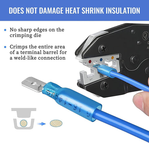 Qibaok ergonomic handle for comfortable grip during long crimping sessions