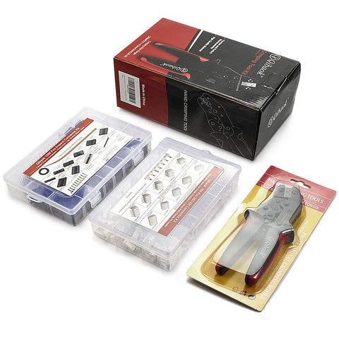 Qibaok DIY electronics assembly with full connector assortment and tool.