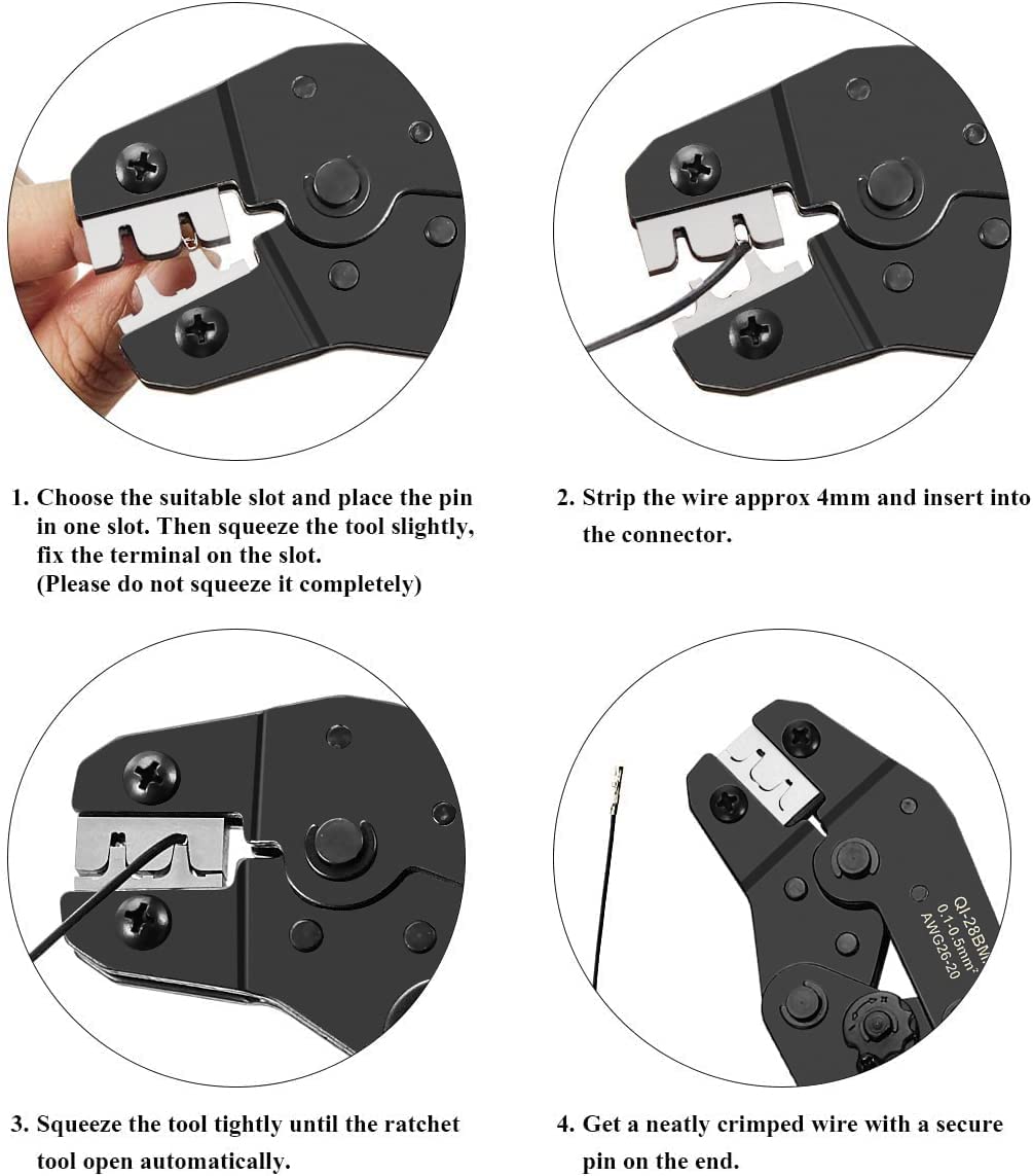 Qibaok ergonomic handle design for steady control during crimps.