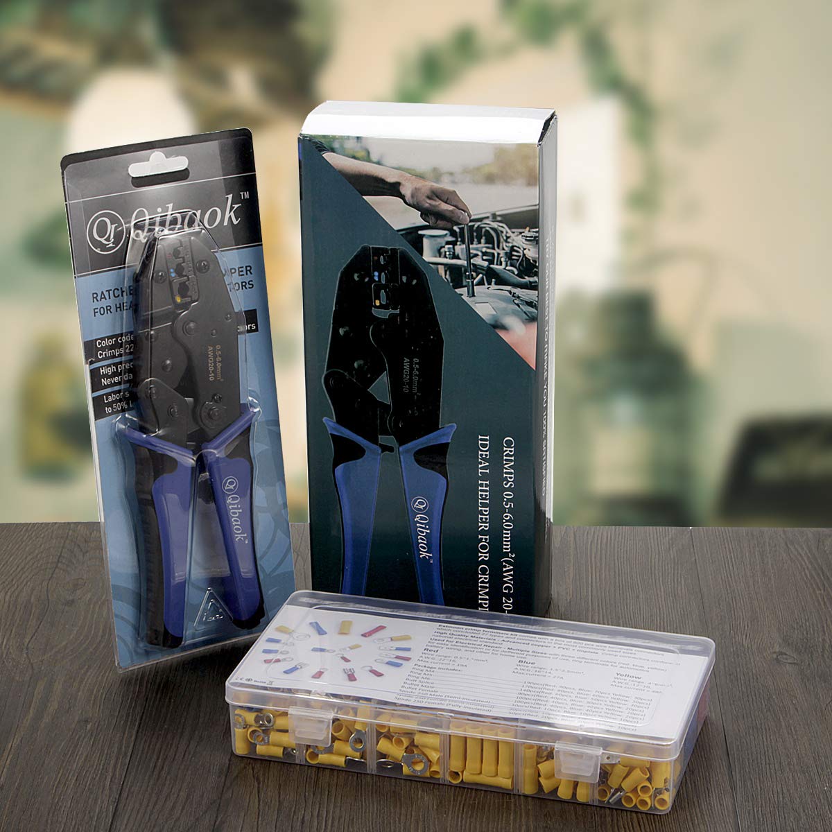 Qibaok complete tool set delivers versatile connectors for electrical work.