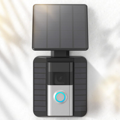 QIBOX doorbell solar panel mount enables easy installation for compatible video doorbells.