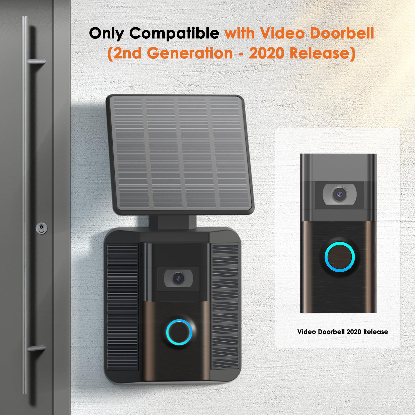 QIBOX micro-usb charging port keeps Doorbell powered without frequent swaps
