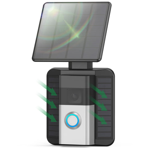 QIBOX solar charger for Battery Doorbell USB-C port delivers steady power outdoors.