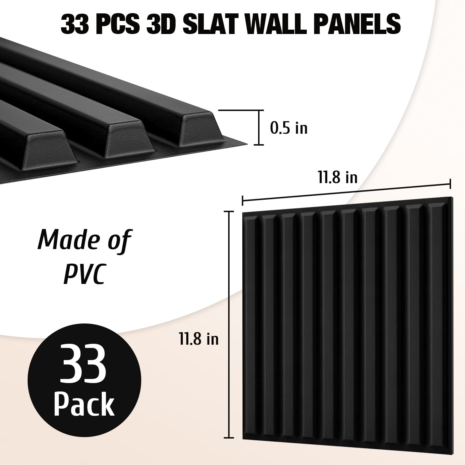 Qidejoy paintable 3D wall panel for customizable decor