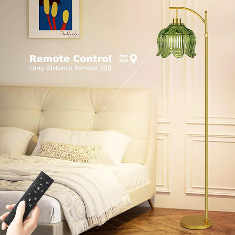 QIYIZM dimmable floor lamp with remote brightness control