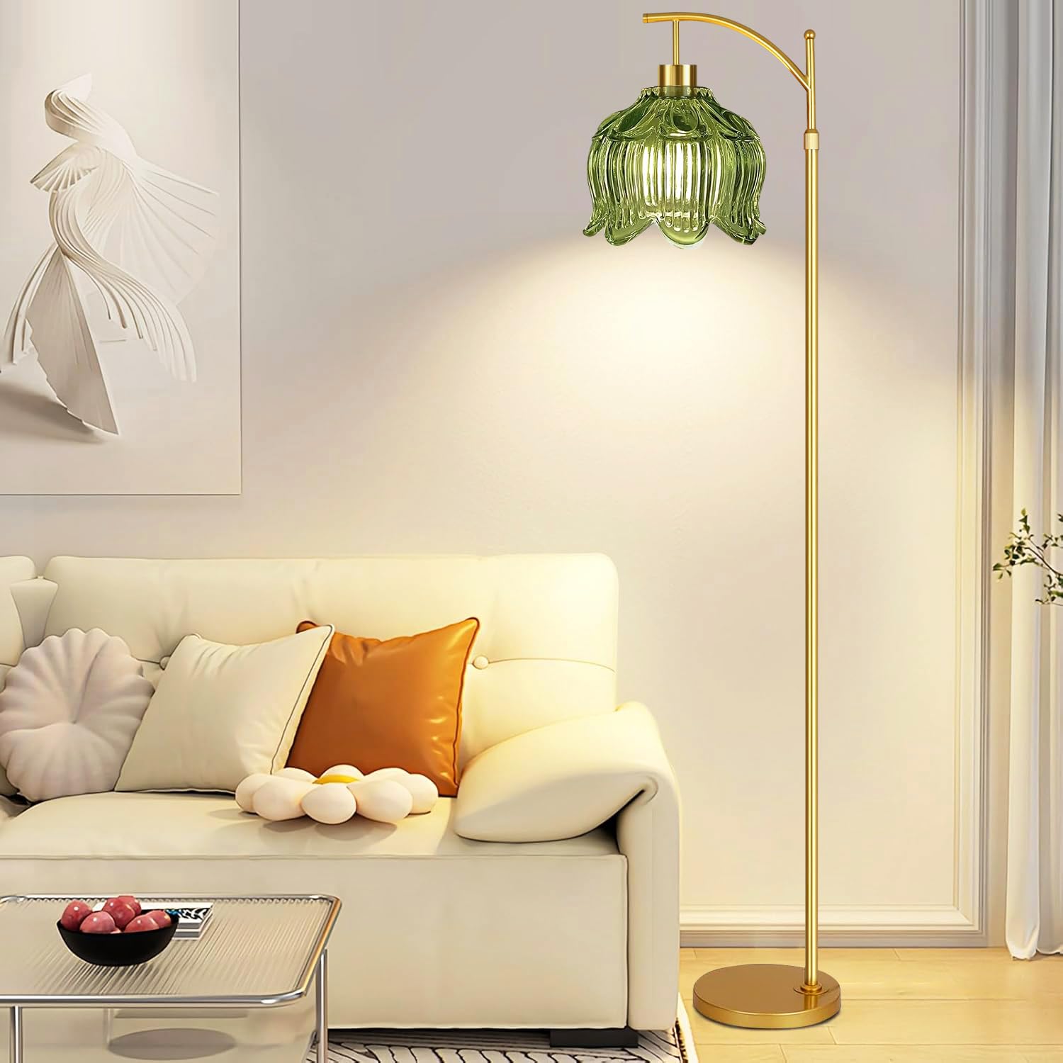 QIYIZM retro arc lamp ideal for bedrooms and living rooms