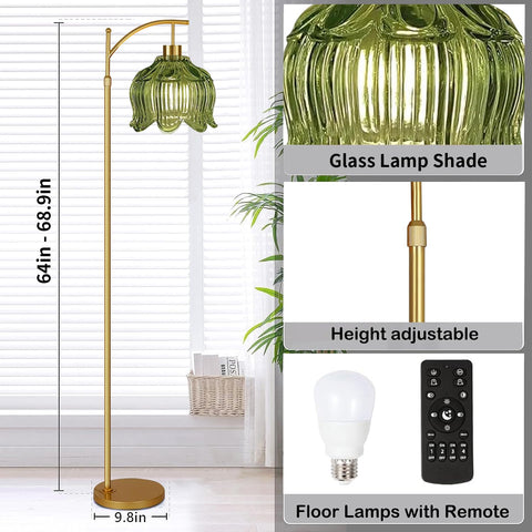 QIYIZM height adjustable arc lamp for versatile seating areas