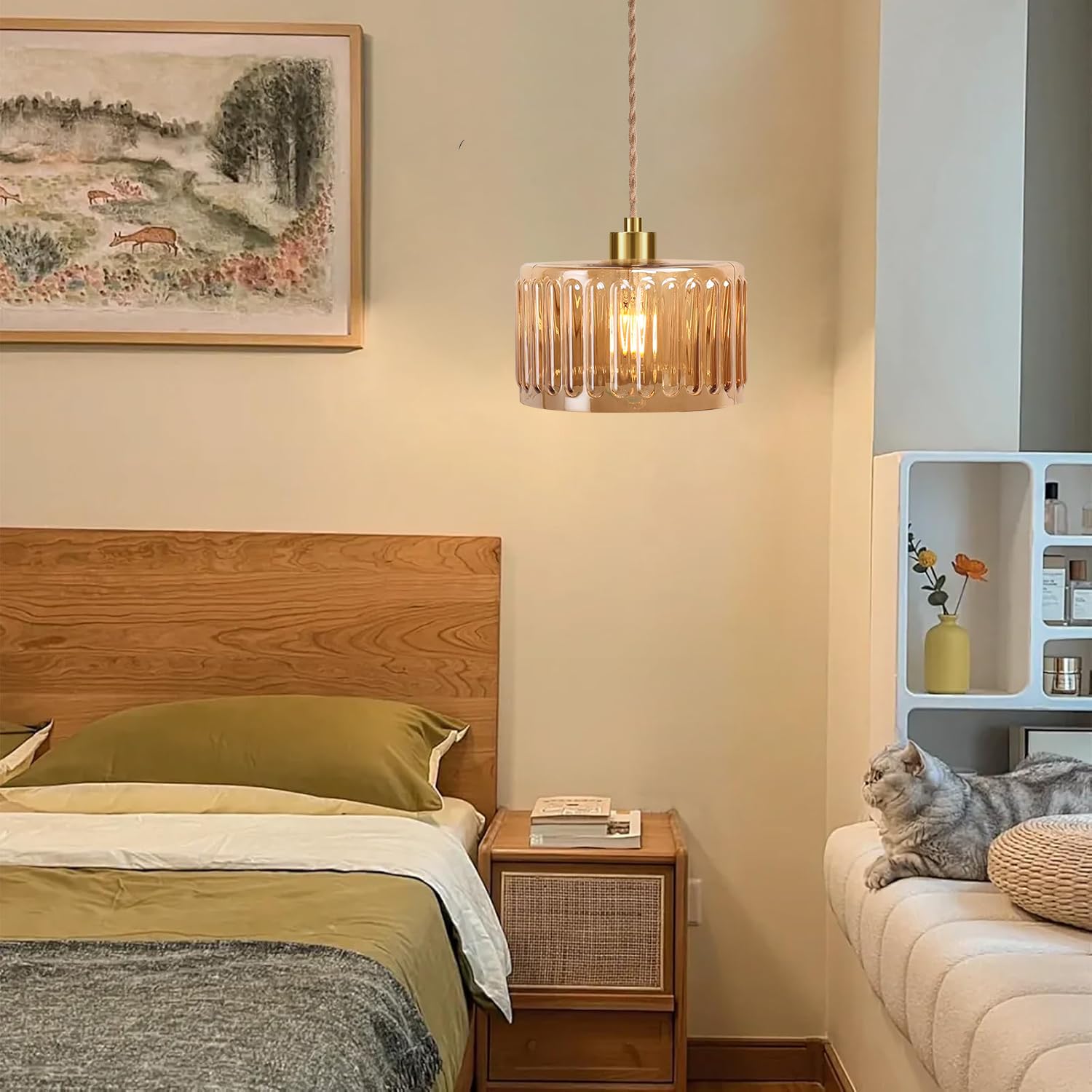QIYIZM plug-in pendant lights ideal for living rooms and entries.