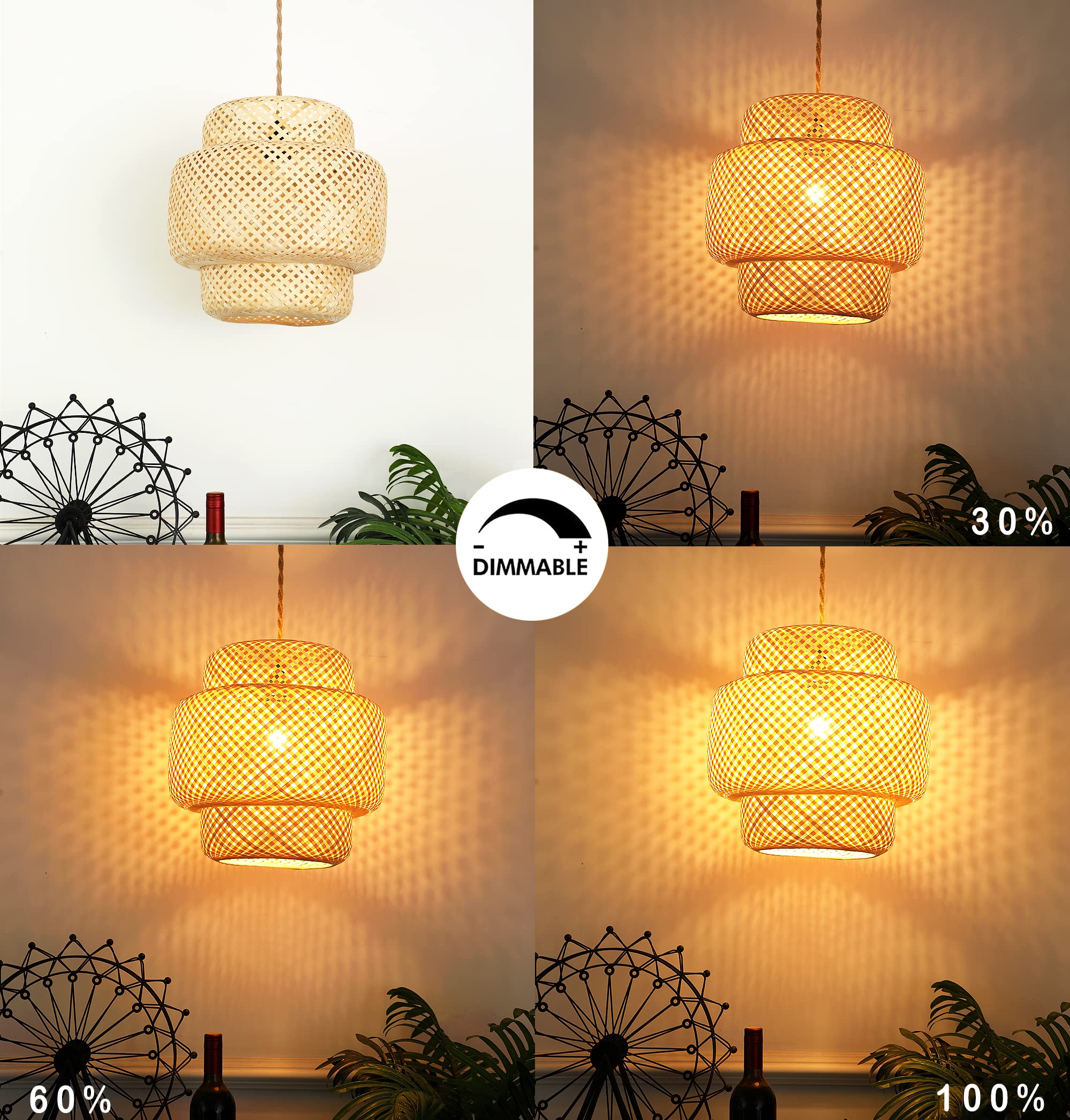 QIYIZM dimmable switch on pendant light for adjustable brightness
