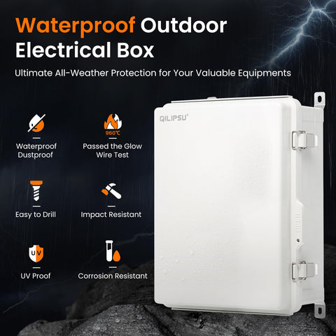 QILIPSU IP67 weatherproof box seals dust and water effectively.