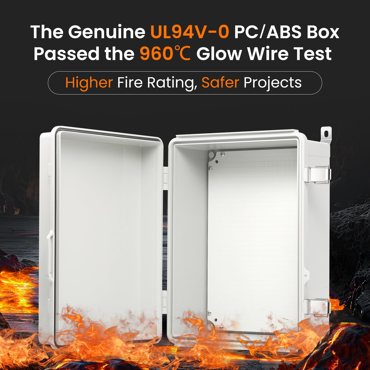 QILIPSU UL94-V0 flame-retardant enclosure for safer outdoor installations.