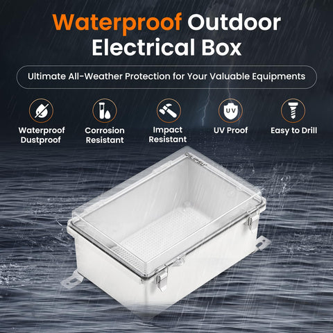 QILIPSU Outdoor WiFi Enclosure side view, weatherproof housing for harsh environments.