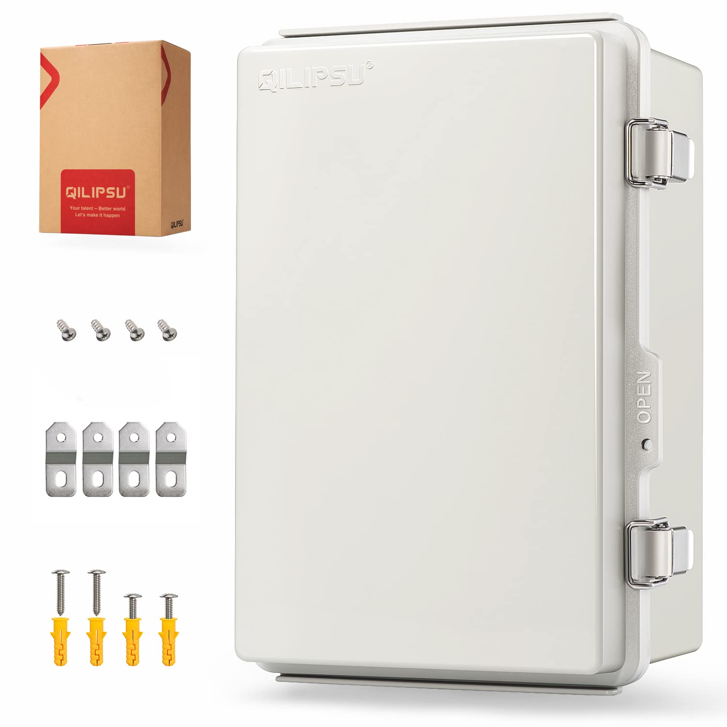 QILIPSU UL94-V0 outdoor box lid showing durable cover and seal for outdoor wiring