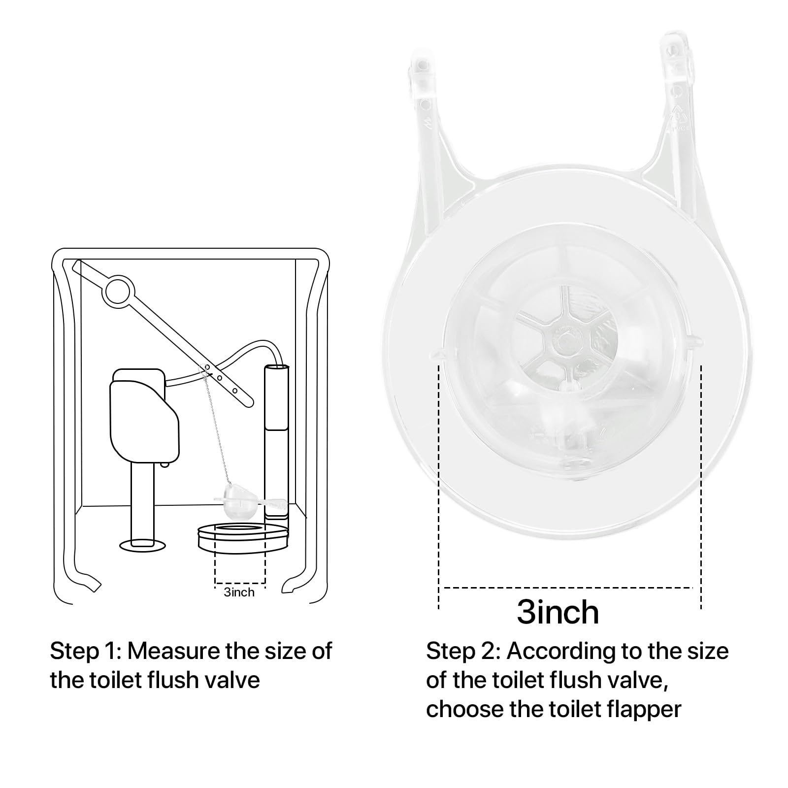 QILIYINI 3-inch valve-fit flapper ensures proper seating.